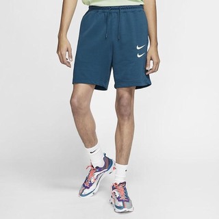 Pantaloni Scurti Nike Sportswear Swoosh French Terry Barbati Albastri | EFNL-18239